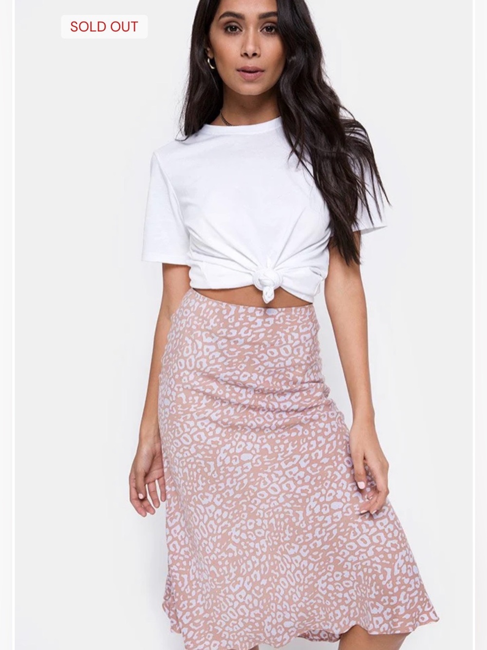 Motel Rocks Tauri Midi Skirt in Leopard Spot Medium or Large NWT